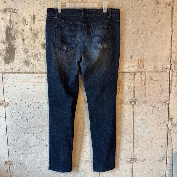 L.e.i Jeans Juniors 15 15S Blue Dark Wash Ashley Skinny Stretch Denim Pants Y2K - Picture 3 of 8